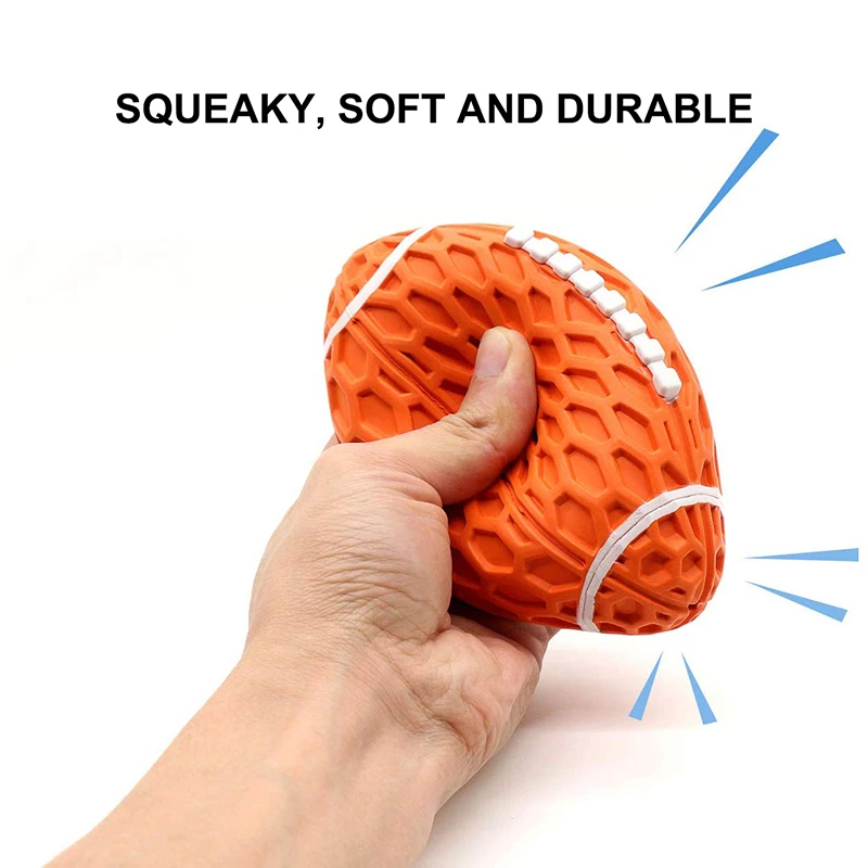 Benepaw-pelota de goma chirriante duradera para perros, juguete interactivo para dentición, alivio del estrés, no tóxico, hinchable, para masticar - imagen 3