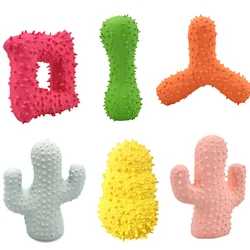 Juguete de goma para perros: cactus masticable, resistente y seguro