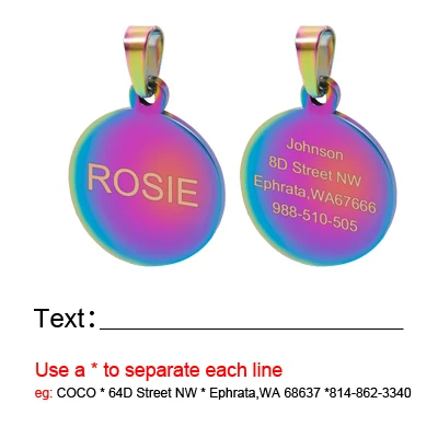 Placa de identificación personalizada para perro y gato, placa militar de acero inoxidable con grabado para Nombre de Mascota, accesorios para mascotas - imagen 3