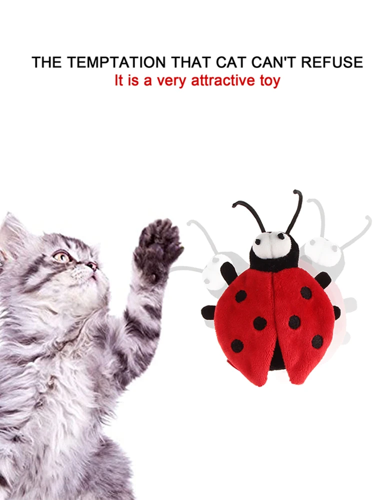 De juguete de gato juguetes interactivos para gato Vocal juguete de gato falso de insectos para gatos jugando a la caza de caña para gatos de reemplazo de mascotas - imagen 4