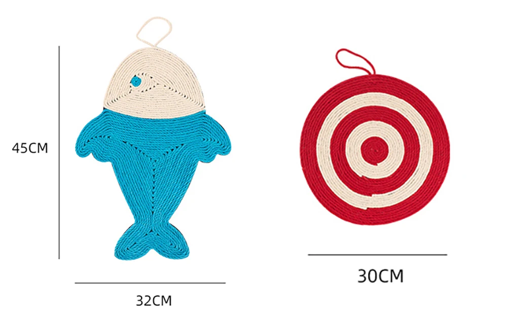 Rascador de sisal enrollado listo para instalar