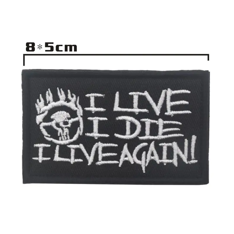 Parche bordado de Calavera, calcomanía con eslogan militar, logotipo divertido, operador del ejército, parches tácticos de gancho y bucle - imagen 2