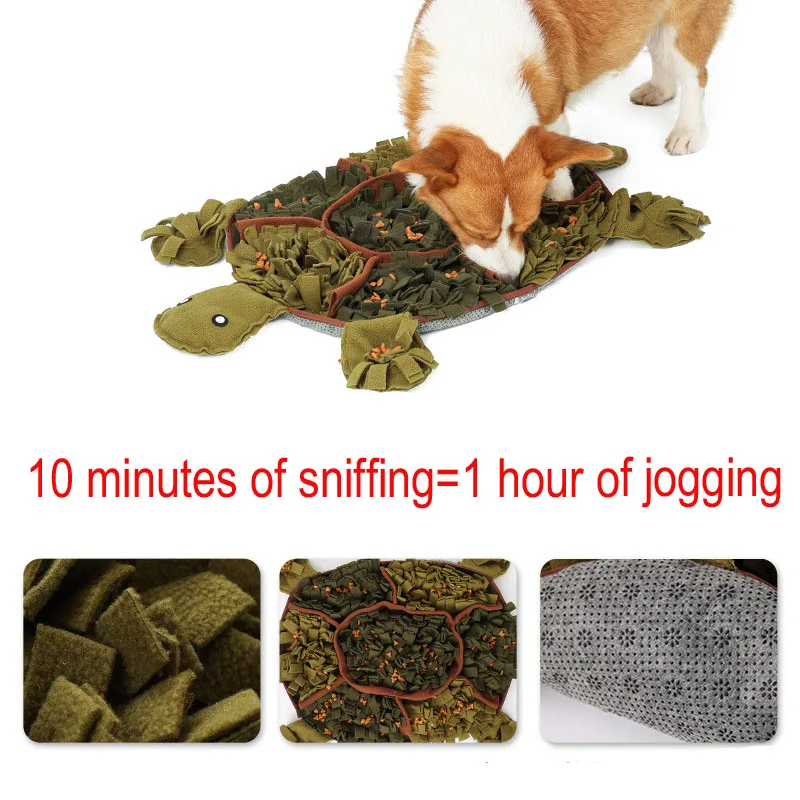 Estera snuffle forma de tortuga para perros
