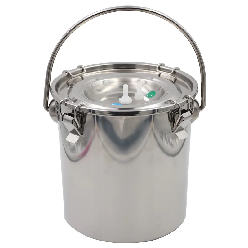 Ordeñadora pulsante eléctrica de 5l para vaca, oveja, Cubo de acero inoxidable, velocidad ajustable, ordeñador de cabra, bomba de vacío de succión - imagen 5