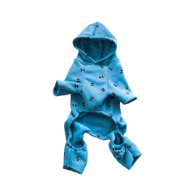 Ropa de invierno para perro Bulldog francés, cálida para perro Sudadera con capucha, chaqueta para perro Chihuahua Pug, suéter, mono de Navidad para perros - imagen 5