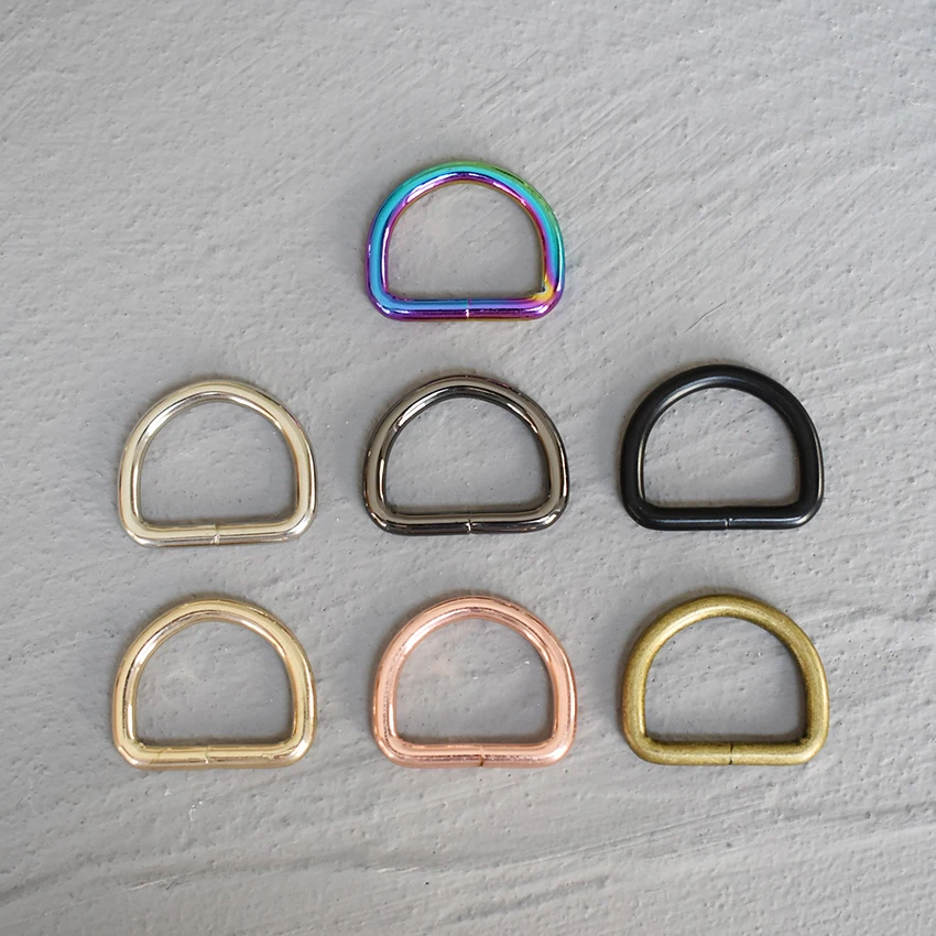 25mm 1 pieza deslizador de Metal hebilla ajustable anillo en D junta gancho a presión correa de bolso para bolsa de 7 colores diferentes accesorios DIY - imagen 3