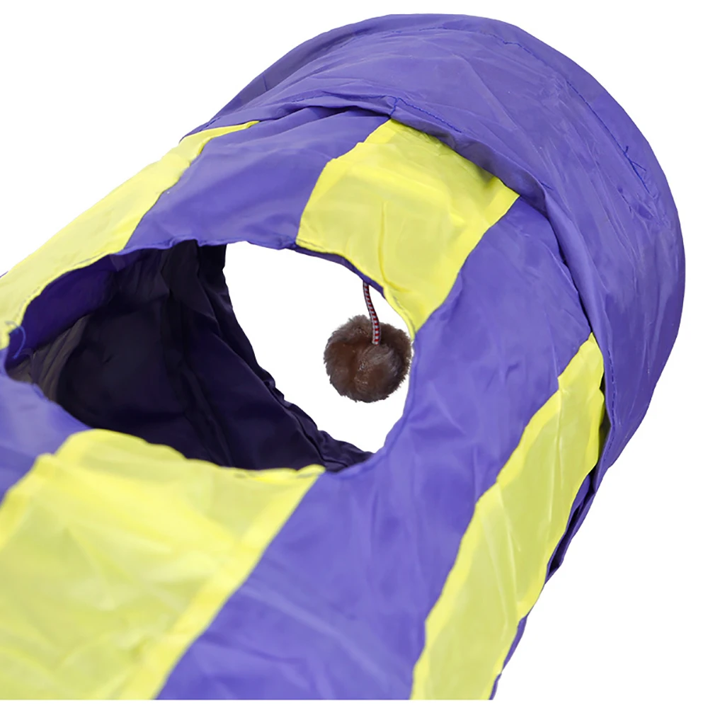 Túnel plegable con 4 agujeros para mascotas, divertido túnel para entrenamiento, color rosa, conejo - imagen 4