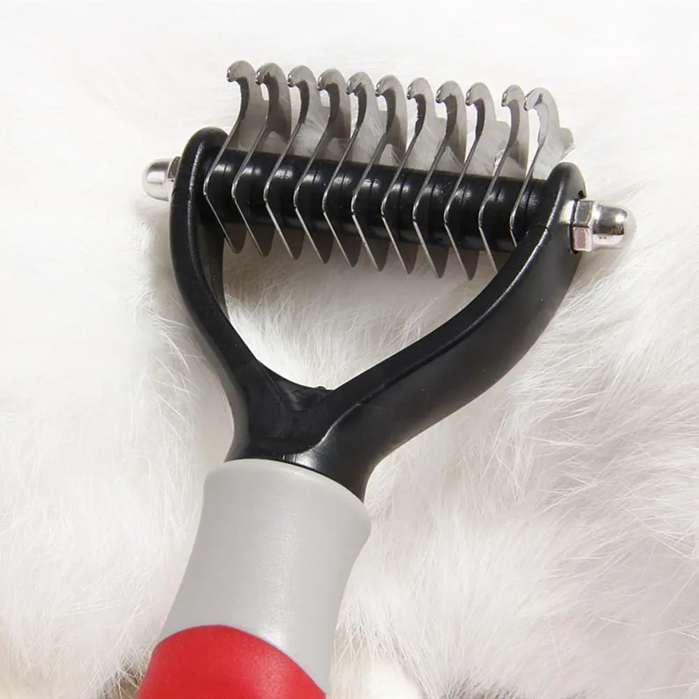 Peines de limpieza para mascotas, cepillo profesional para el cuidado de perros, rastrillo para quitar capa inferior, herramientas de cepillado - imagen 5