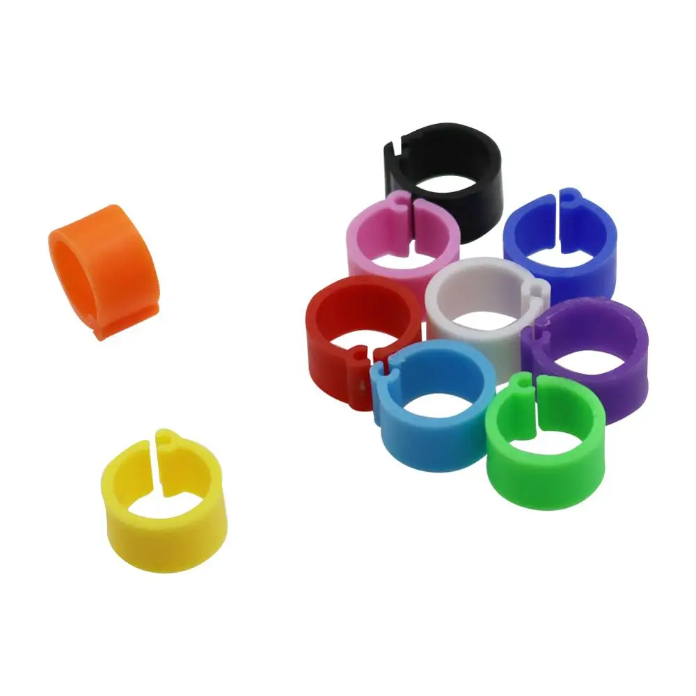 1000 Uds diámetro interior 8mm altura 7mm anillos para pies de pájaros paloma anillo de identificación de pie portadores de animales de granja 10 colores - imagen 4