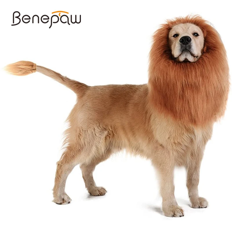 Benepaw-peluca ajustable para mascotas, cómoda, pequeña, mediana, grande, disfraz de Halloween, fácil de limpiar