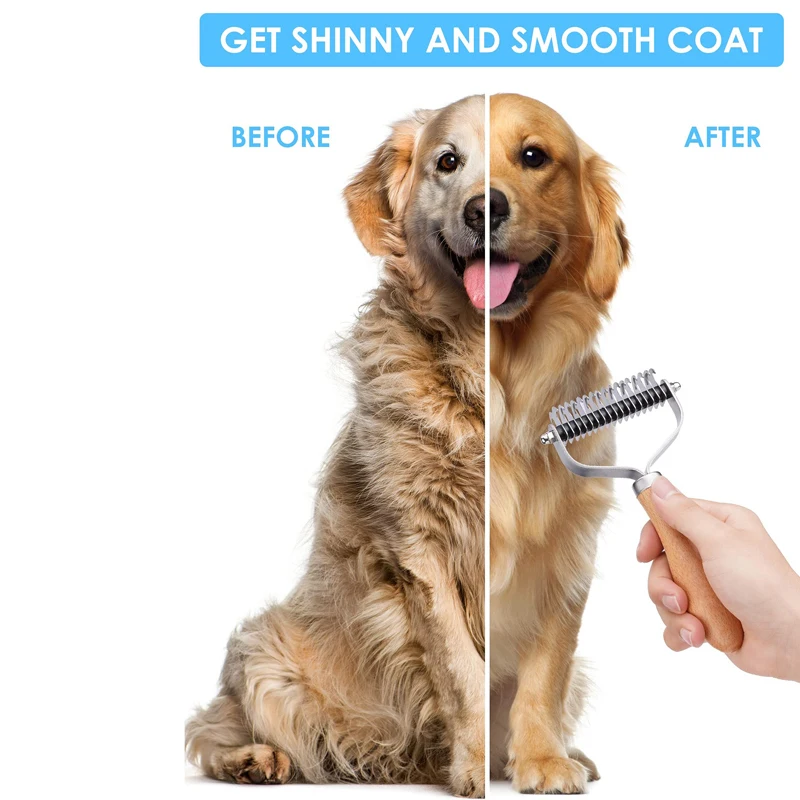 Benepaw rastrillo capa inferior 2 caras mascotas - Detalle del seguro cómodo