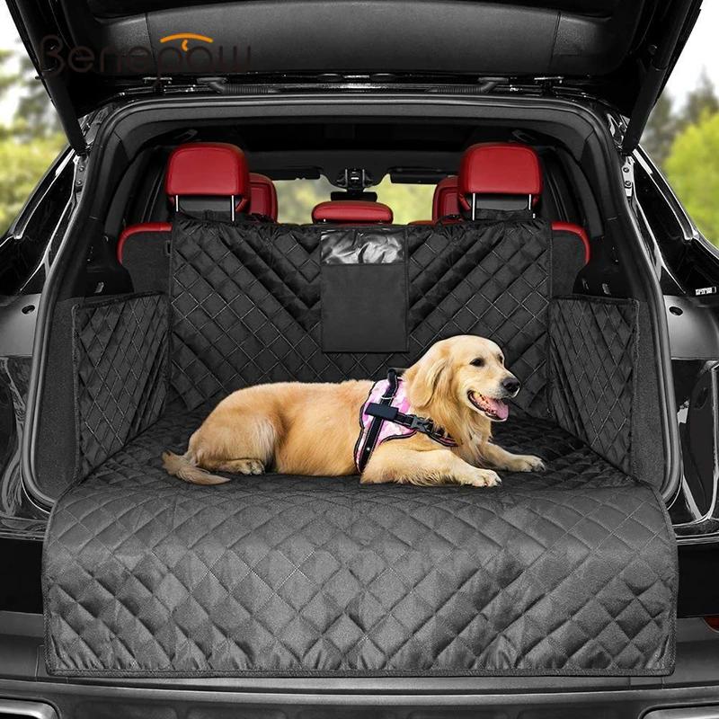 Benepaw funda asiento coche perro resistente desgaste maletero SUV impermeable portátil duradera protege vehículo fácil instalar