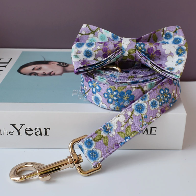 Collares personalizados para perro, collar duradero y correa para perro, collar led para mascota, arnés shopfrench bulldog, etiqueta para perro con grabado de flores 03 - imagen 2