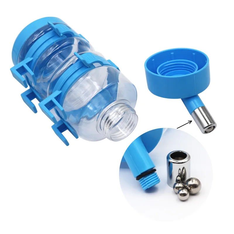Botella de agua colgante para conejos y hámster, dispensador automático de agua portátil para conejos, conejillo de indias, fuente para beber, 400ml, 1 ud. - imagen 3