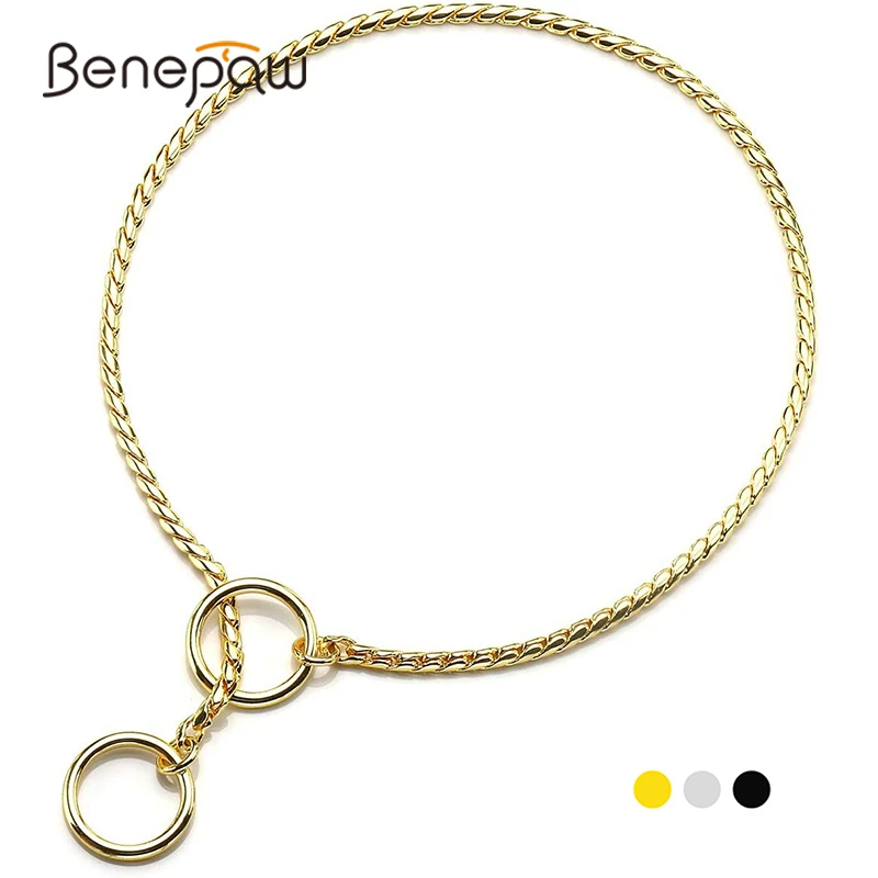 Benepaw collar metal resistente óxido perros pequeños medianos grandes