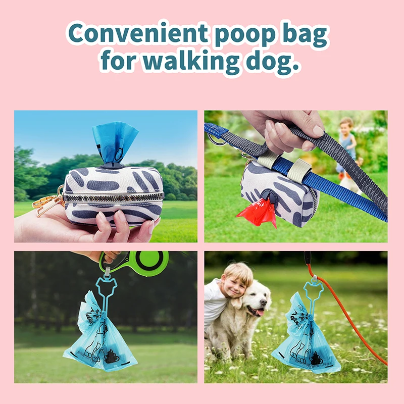 Benepaw Bolsas biodegradables para excrementos de perros Clip Manos libres Bolsa de basura para mascotas fuerte ecológica a prueba de fugas Fácil de rasgar 120/270 piezas - imagen 3