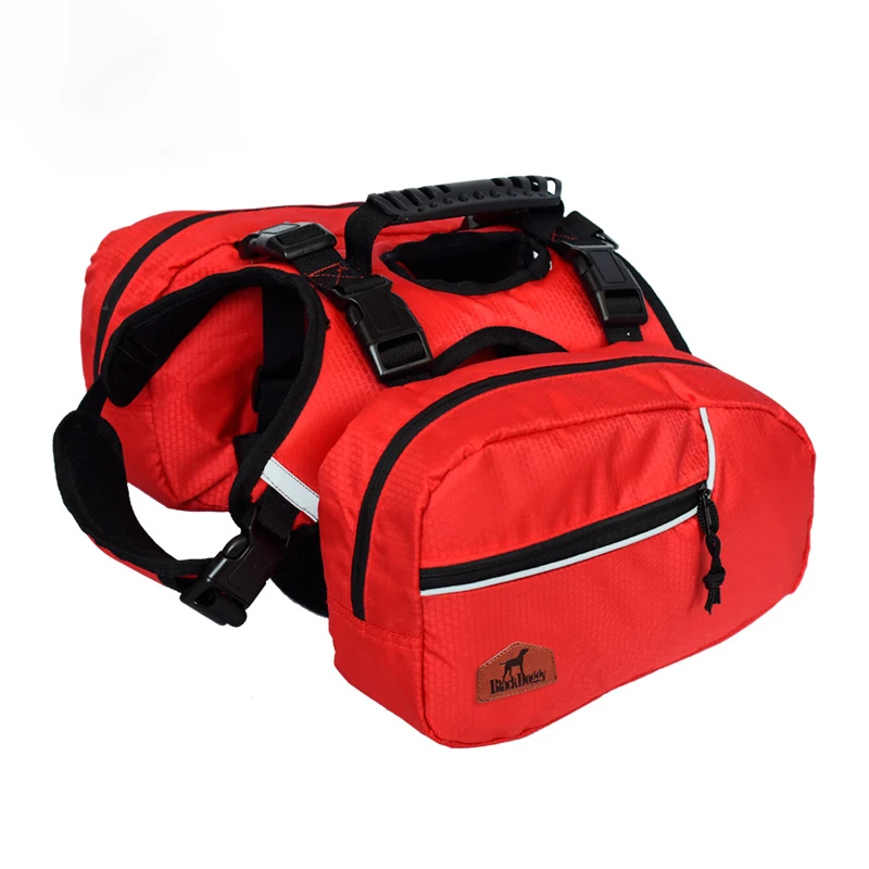 Mochila extraíble para perros, arnés reflectante para exteriores, chaleco para mascotas, arneses para viajes, Camping, senderismo, bolsas de sillín para perros medianos y grandes - imagen 5