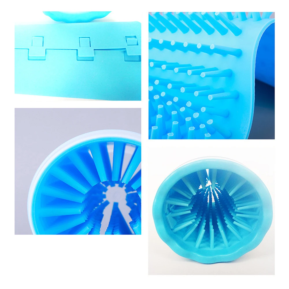 Taza limpiadora de patas de perro, peines de silicona suaves para perros pequeños y grandes, lavadora de pies, cepillo de limpieza, lavado rápido, cubo de limpieza de pies para mascotas sucias - imagen 2