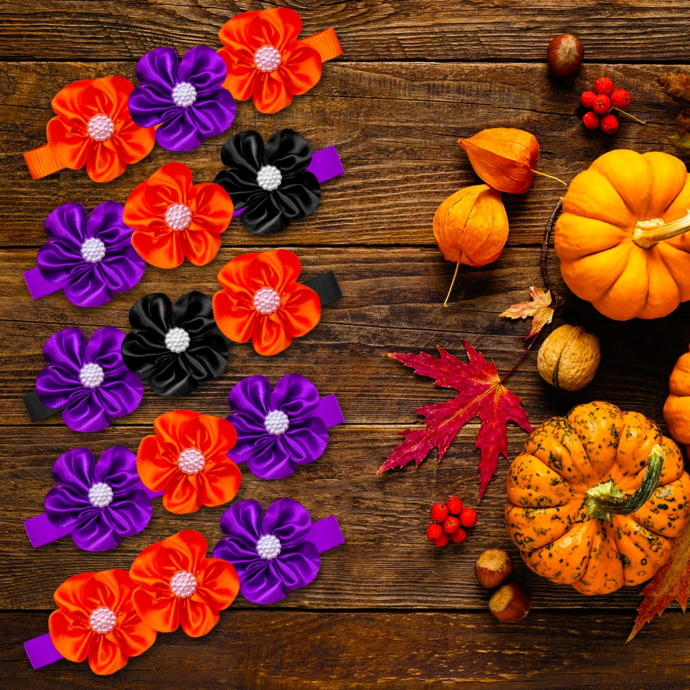 Pajarita Halloween Perros Flores - imagen 5