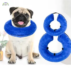 Kit para perros y gatos: collar isabelino suave e inflable multiuso