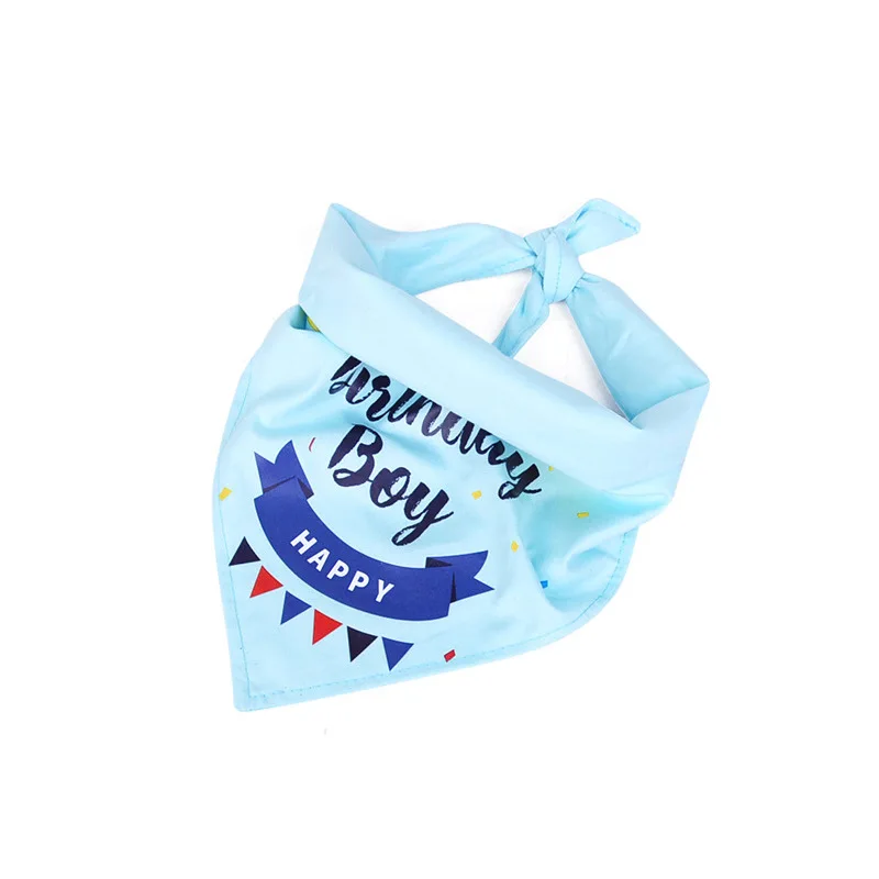 Conjunto de decoración para fiesta de cumpleaños de perro y gato, sombrero, bufanda triangular, pajarita, saludos, accesorios para mascotas, suministros para perros - imagen 5