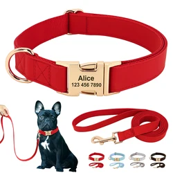 Collar de cuero personalizado para perros – correa ajustable incluida