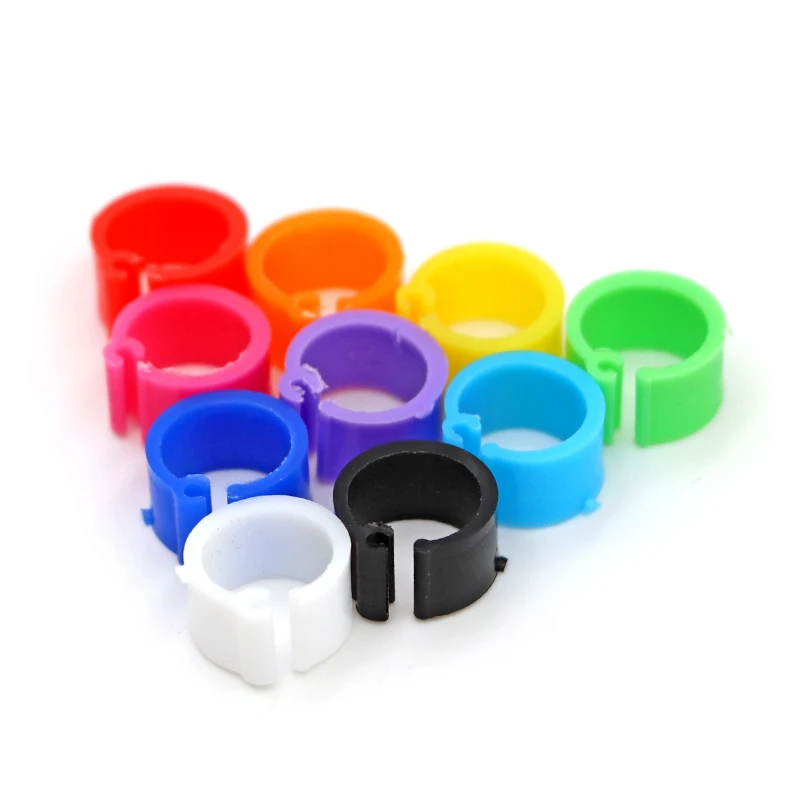 Anillos de plástico para pies de palomas, 10 colores, diámetro interior de 8mm, 100 unidades - imagen 4