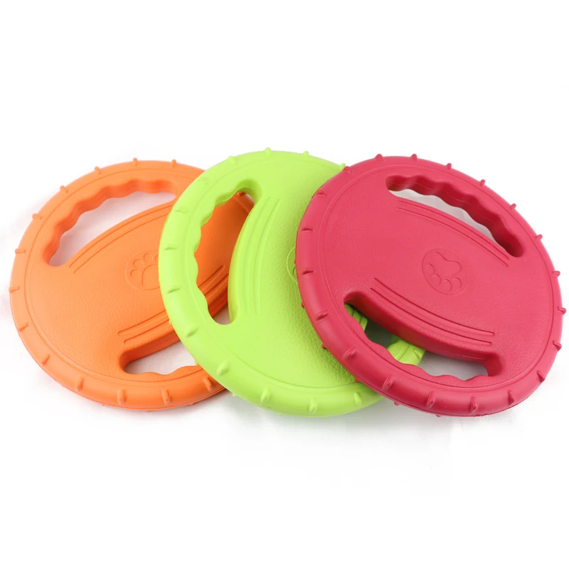 Disco volador para perros, juguetes interactivos de goma para perros, juguete receptor de perros flotantes suaves para entrenamiento y masticar mascotas, 1 ud. - imagen 2