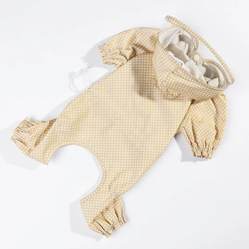 Varios colores del mono impermeable de lunares para perros pequeños y medianos