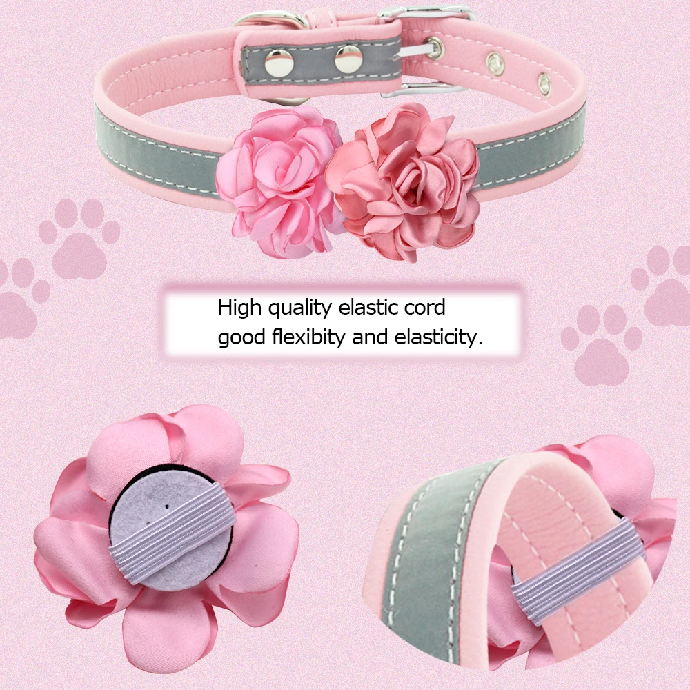 Collar de flores para perros, suministros de primavera, pajarita deslizante, dijes, productos para mascotas, 50 Uds. - imagen 3