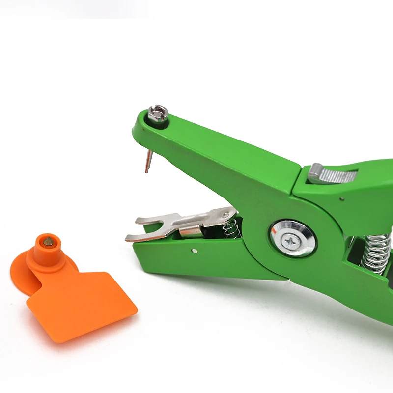 Alicates de etiqueta de oreja de Animal de ganado, pinzas de Espina de oreja de Metal verde, herramienta de identificación de vaca, oveja, conejo, Universal, 1 unidad - imagen 5