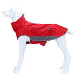 Abrigo impermeable reflectante para perros medianos y grandes – Forro polar