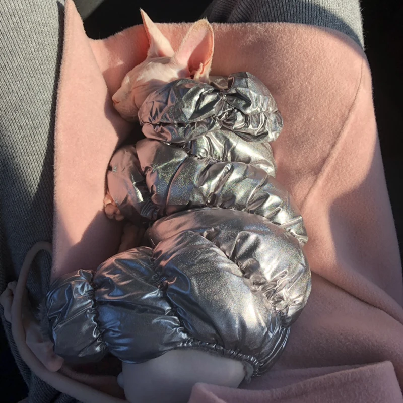 Mono cálido de invierno para gatos Gotas Sphynx Kedi Katten, ropa para mascotas, pijamas, disfraz de Mascotas, honden kleding - imagen 2