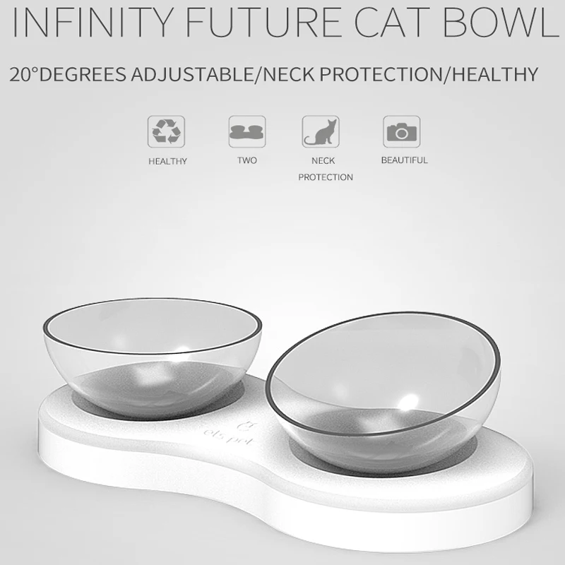 KIMPETS-cuenco antideslizante para gato, cuenco para proteger la columna Cervical, cuencos para beber para perros, alimentador de ángulo ajustable, productos cómodos para mascotas - imagen 3