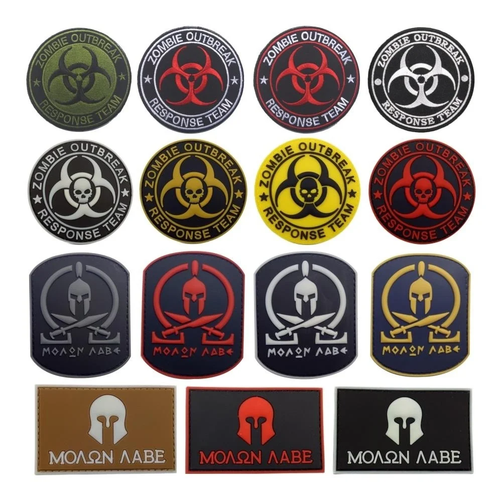 Parche bordado de equipo de respuesta de brotes de Zombie, insignia de brazalete, apliques de costura decorativos militares, parches tácticos