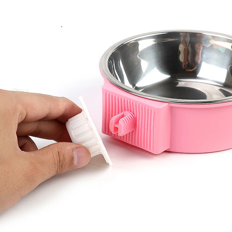 Cuenco antideslizante para perros y gatos, alimentador automático de agua potable de acero inoxidable, suministros para mascotas, platos de alimentación S/L, 3 colores - imagen 5