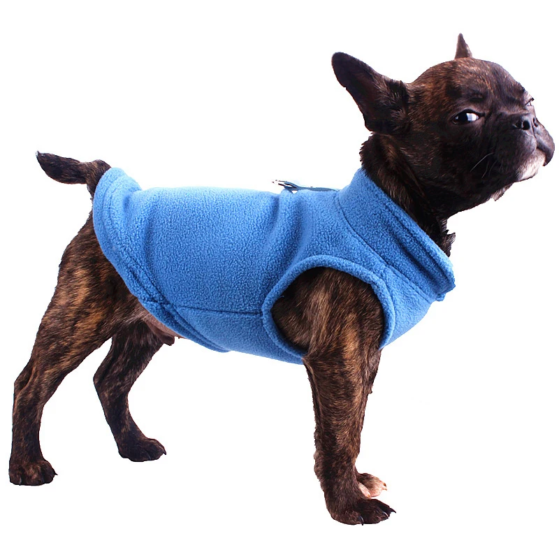 Chaleco cálido de invierno para Bulldog Francés, ropa para cachorros y gatos, disfraces de Pug, chaqueta para perros pequeños, ropa de lana para mascotas Chihuahua - imagen 5