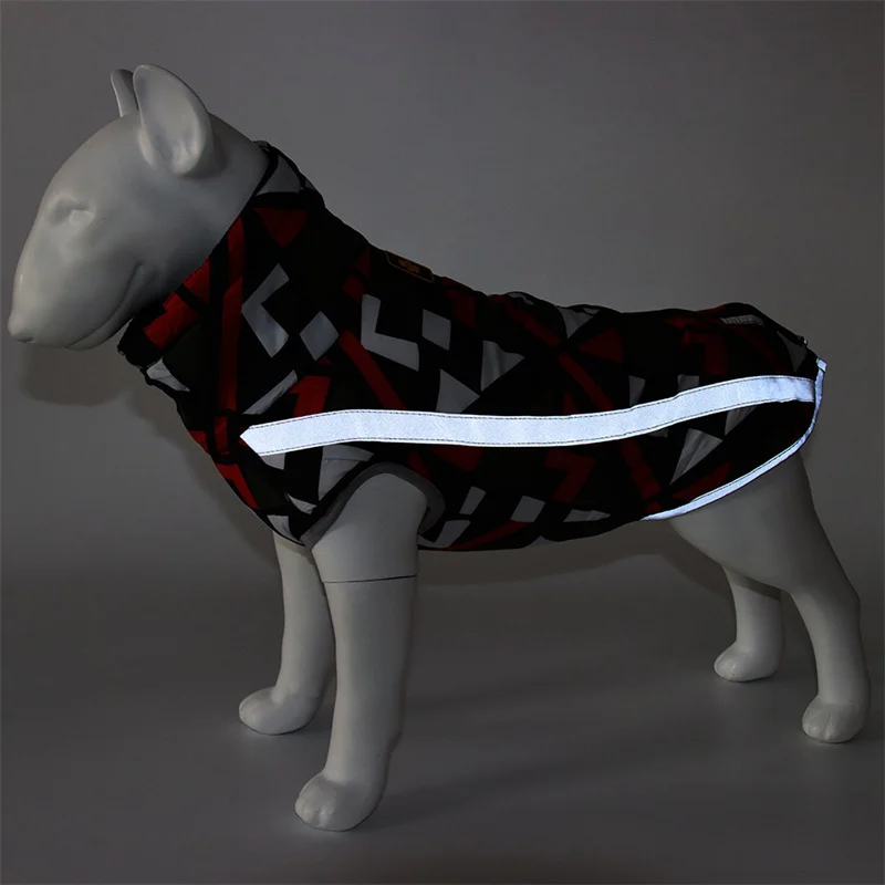 Ropa impermeable con Graffiti para perro, chaqueta reflectante de invierno para mascotas, abrigo para perros pequeños, medianos y grandes, ropa para perro S-6XL - imagen 5