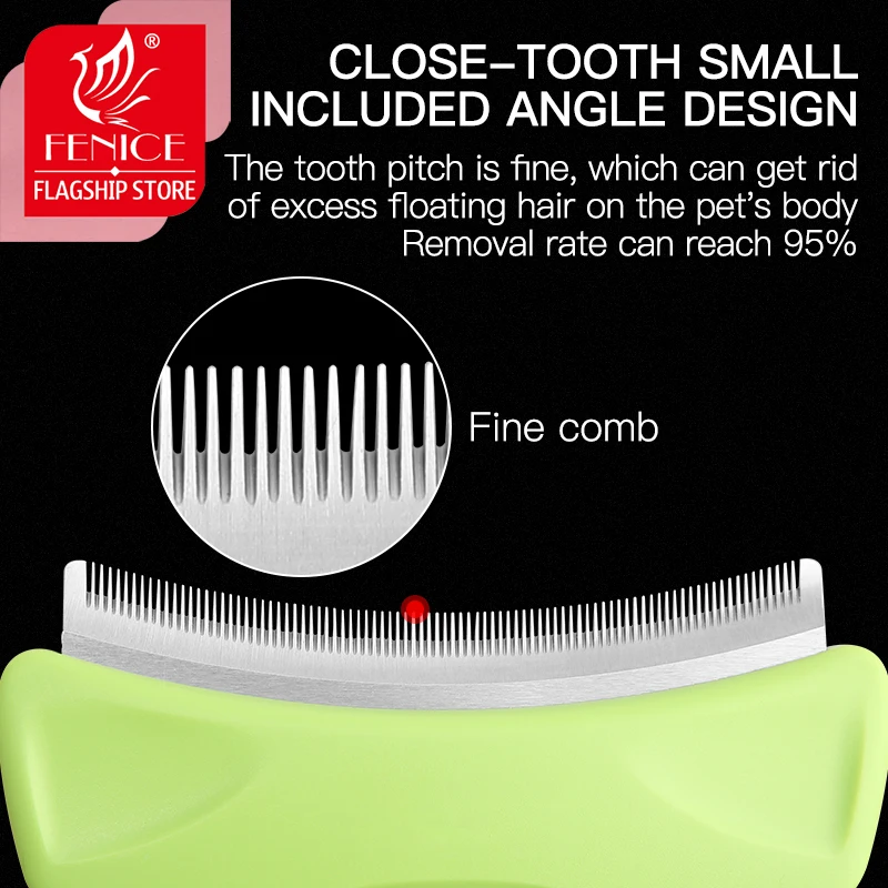 Fenice-cepillo de alambre de arco autolimpiante para perro y gato, elimina el pelo, masajes, peine para mascotas, SUMINISTROS DE ASEO - imagen 3