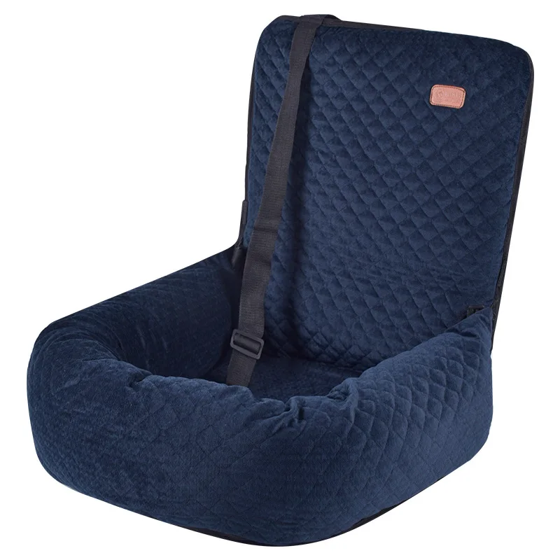 Alfombrilla de asiento de coche para mascotas, cubierta frontal con cinturón de seguridad, bolsa para cachorros y gatos, accesorios de viaje para mascotas, cesta impermeable para asiento de perro - imagen 3