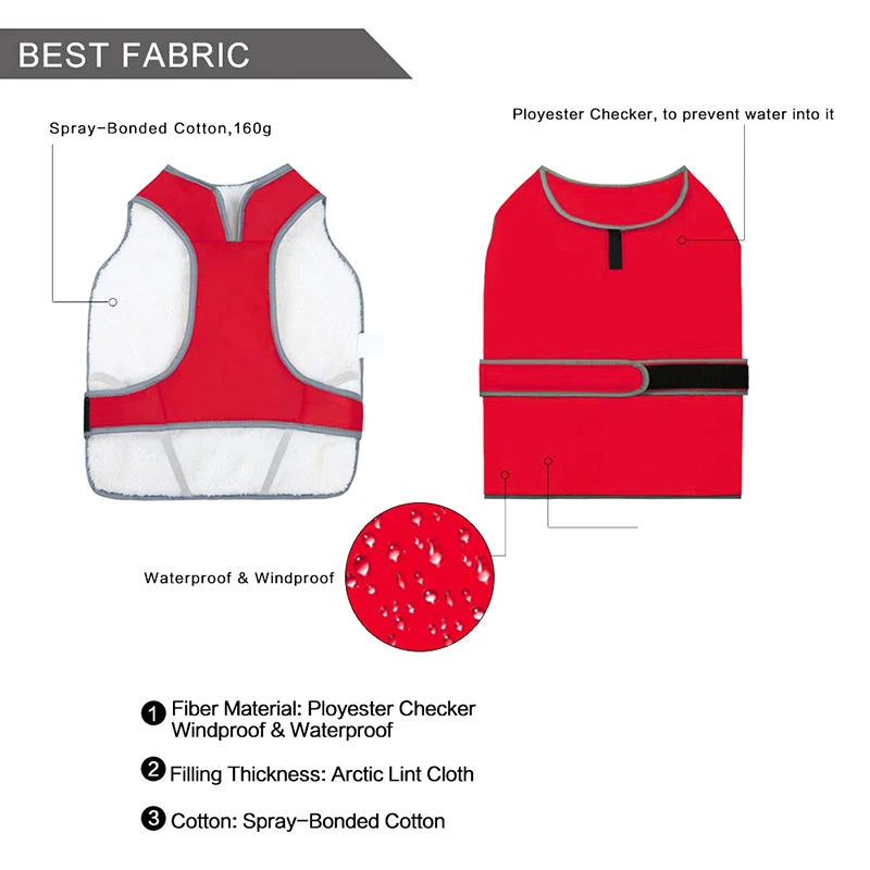 Benepaw-Chaqueta cálida para perros pequeños, medianos y grandes, ropa reflectante impermeable para mascotas, forro polar de invierno, a prueba de viento