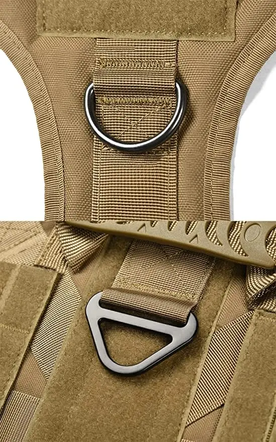 Arnés táctico para perros con bolsas, sistema Molle K9, Bolsas laterales con hebilla de metal, chaleco para tamaño pequeño, mediano y grande - imagen 5