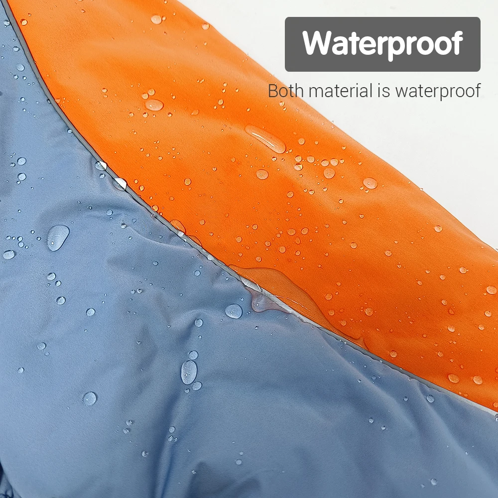 Ropa de invierno para perros grandes, chaqueta impermeable de lana gruesa para perros, abrigo cálido, monos reflectantes para mascotas para Bulldogs Labrador - imagen 5