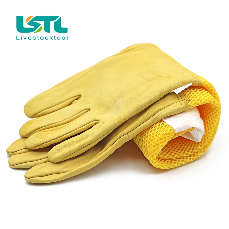Guantes de piel de oveja para apicultura profesional, antipicaduras de abejas, herramientas de apicultura, 1 par - imagen 3