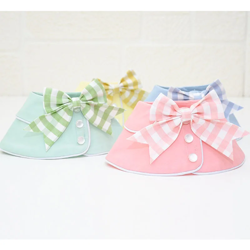 Bandana con lazo para perro, pañuelo con cinta, cuello falso, chal para cachorro y gato, bufanda rosa, azul, verde, amarillo, Baberos para perro, capa para el cuello, accesorios para mascotas, S-L - imagen 4