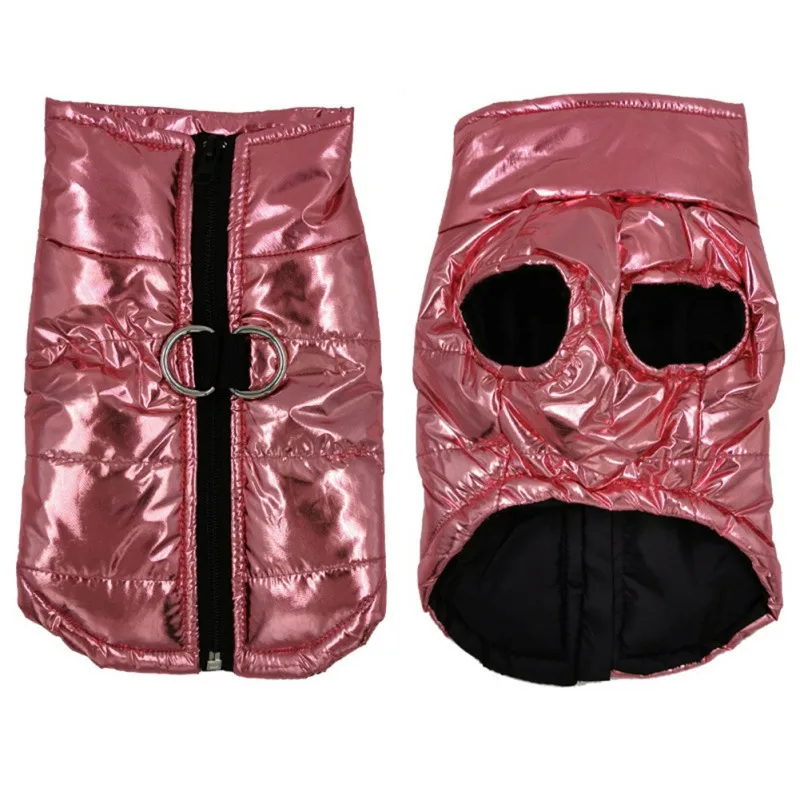 Perro mediano usando chaqueta impermeable con cremallera frontal