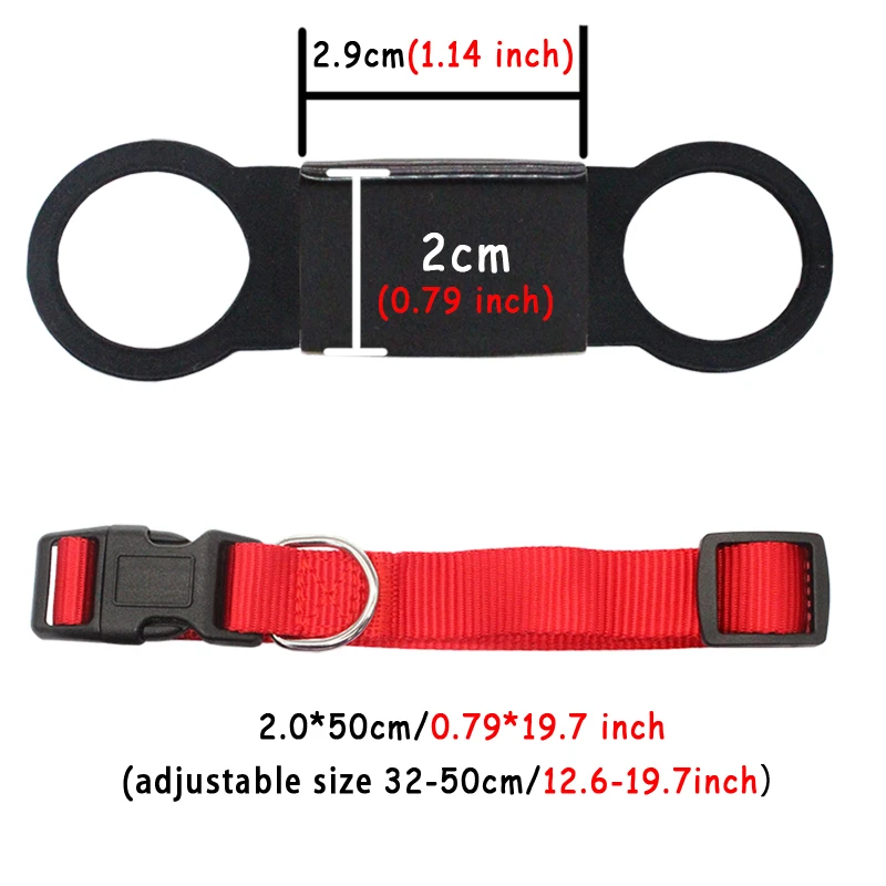 Collar de nailon con identificación personalizada para perro, Collar ajustable con Nombre de mascota, grabado gratis, Collar mediano - imagen 3