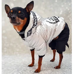 Abrigo invernal impermeable con capucha para perros pequeños