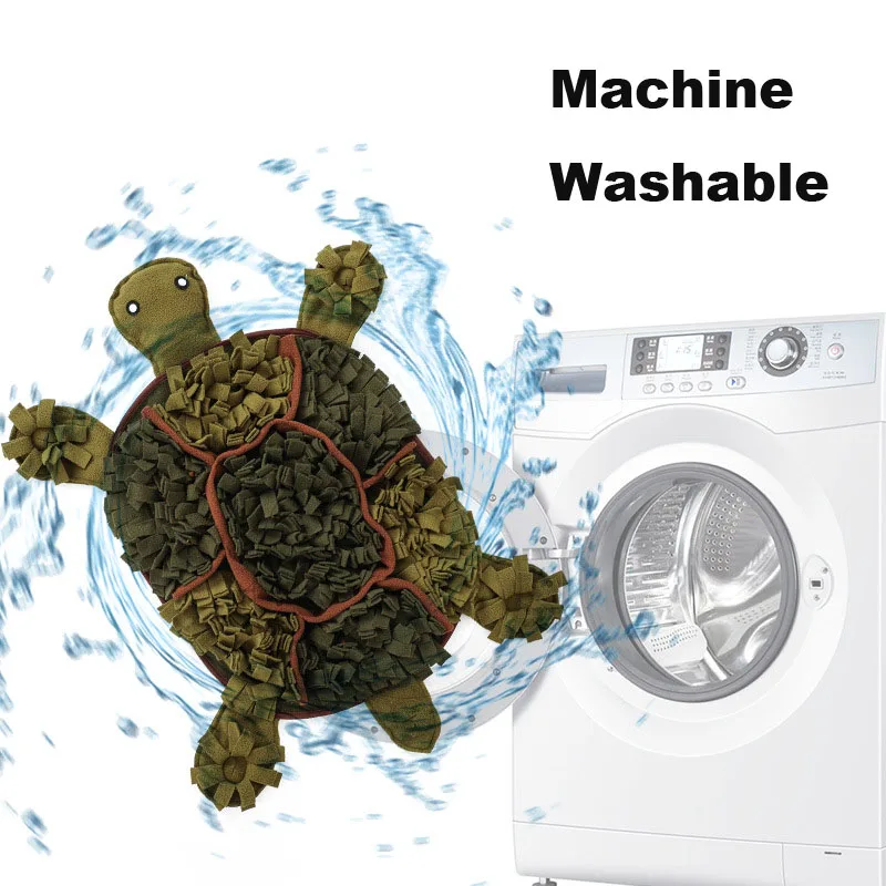 Estera para snuffle para perros con forma de tortuga, almohadilla de alimentación lenta para mascotas, estera para olfatear, juguetes de entrenamiento para perros, juguetes antiestrés para lanzar mascotas, regalo para perros - imagen 3