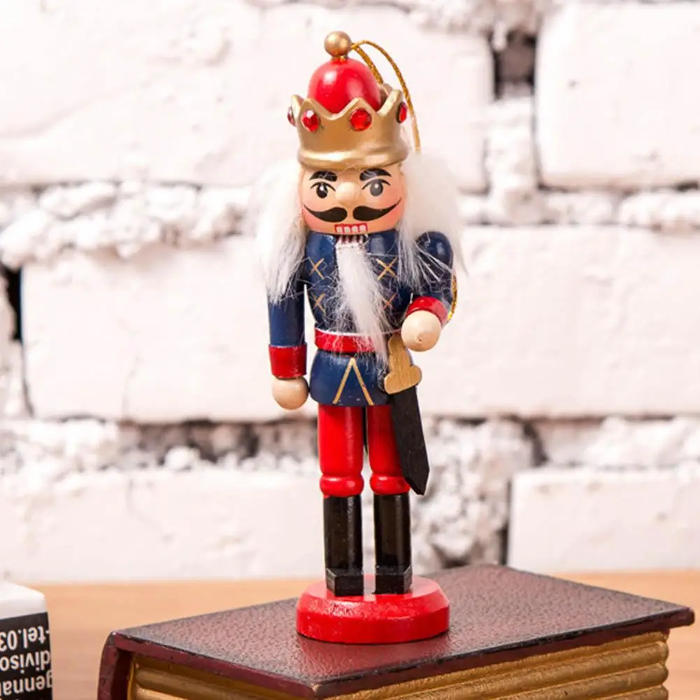 Muñeco de Cascanueces de madera para decoración del hogar, figuritas en miniatura de soldado títere, artesanía Vintage, adornos para árbol de Navidad, Año Nuevo, 6 piezas - imagen 2